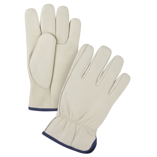 Premium Winter-Lined Driver's Gloves, X-Large, Grain Cowhide Palm, Fleece Inner Lining Waymarc Industries Inc