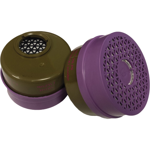 Cartouche pour respirateur, Cartouche gaz/vapeur, Gaz multiples/Vapeur organique/Filtre P100 Waymarc Industries Inc