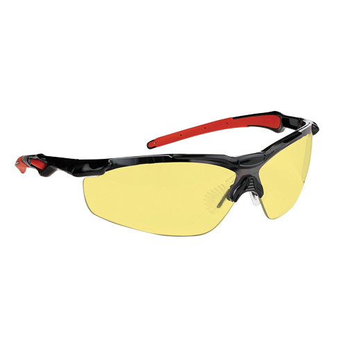 Lunettes de s&eacute;curit&eacute; s&eacute;rie Hawk Dynamic, Lentille Ambr&eacute;e, Antibu&eacute;e, ANSI Z87+/R&eacute;pond ou surpasse la norme CSA Z94.3 Waymarc Industries Inc
