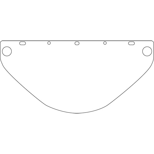 Dynamic Die Cut Faceshield Visor, PETG, Clear Tint Waymarc Industries Inc