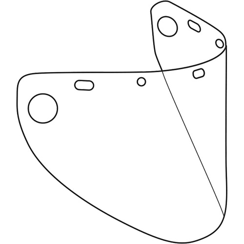 Visi&egrave;re d&eacute;coup&eacute;e &agrave; l'emporte-pi&egrave;ce et form&eacute;e Dynamic, Polycarbonate, Teinte Transparent Waymarc Industries Inc