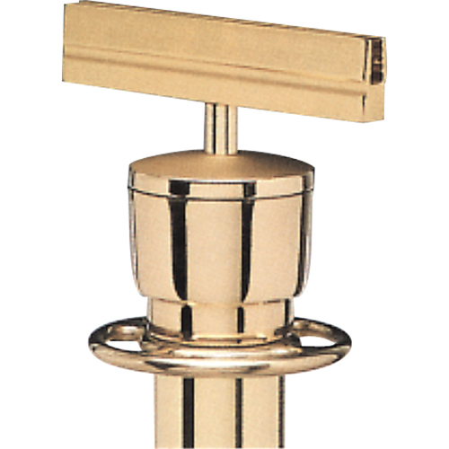 Support d'enseigne pour poteau portable, Laiton poli Waymarc Industries Inc
