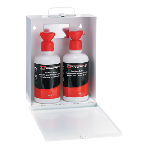 Dynamic Eyewash Station with Empty Bottles, Double Waymarc Industries Inc