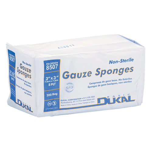 Dynamic Gauze Sponge, Pad, 3" L x 3" W, Medical Device Class 1 Waymarc Industries Inc