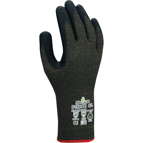 Gants r&eacute;sistants aux coupures S-TEX 581, Taille 6/Petit, Calibre 13, Rev&ecirc;tement Mousse de nitrile, Enveloppe en Acier inoxydable/Kevlar, ANSI/ISEA 105 niveau 5/EN 388 niveau E Waymarc Industries Inc