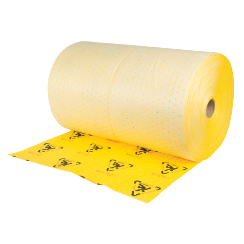 Premium Caution Rolls, Heavyweight, 150' L x 30" W, 57 gal. Absorbancy Waymarc Industries Inc