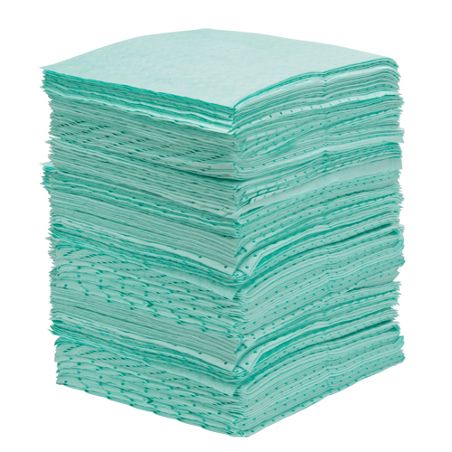 Premium Bonded Sorbent Pads, Hazmat, 15" x 18", 30 gal. Absorbancy Waymarc Industries Inc