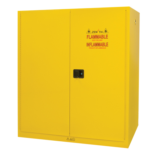 Armoire pour entreposage de barils &agrave; la verticale, Capacit&eacute; de 110 gal. US, 2 barils, Jaune Waymarc Industries Inc