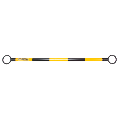 Barre t&eacute;lescopique pour barricade, Longueur d&eacute;ploy&eacute;e de 85", Noir/Jaune Waymarc Industries Inc
