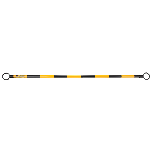 Barre t&eacute;lescopique pour barricade, Longueur d&eacute;ploy&eacute;e de 85", Noir/Jaune Waymarc Industries Inc