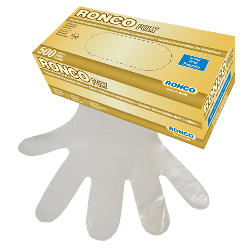 Disposable Glove, Small, Polyethylene, 1-mil, Powder-Free, Clear Waymarc Industries Inc