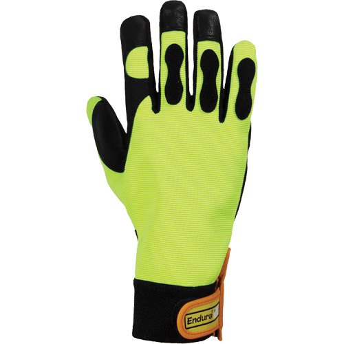 Gants pour scie &agrave; chaîne haute visibilit&eacute; Endura, Taille Grand/9, Paume Ch&egrave;vre Waymarc Industries Inc