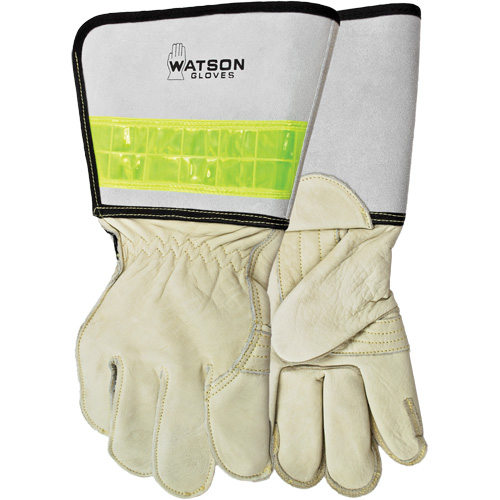 Circuit Breaker Linesman Welding Gloves, Grain Cowhide, Size Medium Waymarc Industries Inc