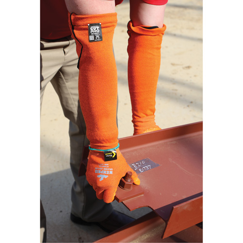 Memphis&reg; Sleeves, Kevlar&reg;, 18", ASTM ANSI Level A5, Orange Waymarc Industries Inc