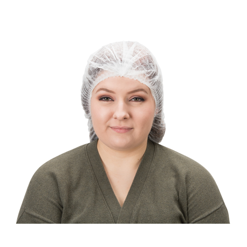Pleated Bouffant Cap, Polypropylene, 19", White Waymarc Industries Inc