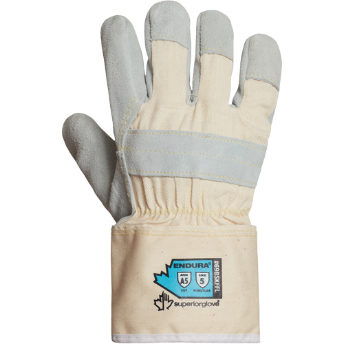 Endura&reg; Cut-Resistant Gloves, Small, Split Leather Palm Waymarc Industries Inc