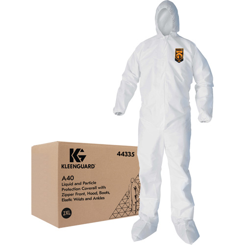 Kleenguard A40 Coveralls, 2X-Large, White, Microporous Waymarc Industries Inc