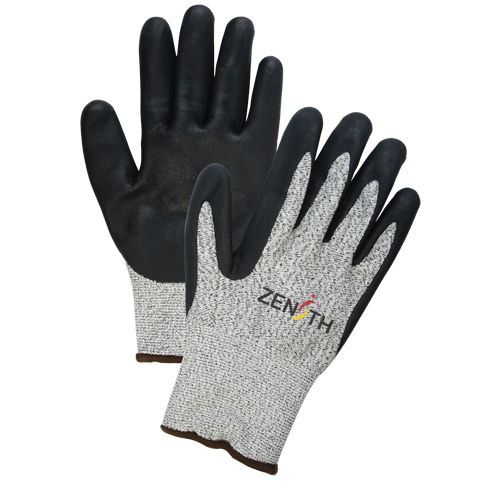 Cold Weather Seamless Stretch Cut-Resistant Gloves, Size X-Large/10, 13 Gauge, Foam Nitrile Coated, HPPE Shell, ASTM ANSI Level A4 Waymarc Industries Inc