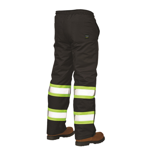 Pantalons &agrave; enfiler de s&eacute;curit&eacute; doubl&eacute;s, Polyester, Grand, Noir Waymarc Industries Inc