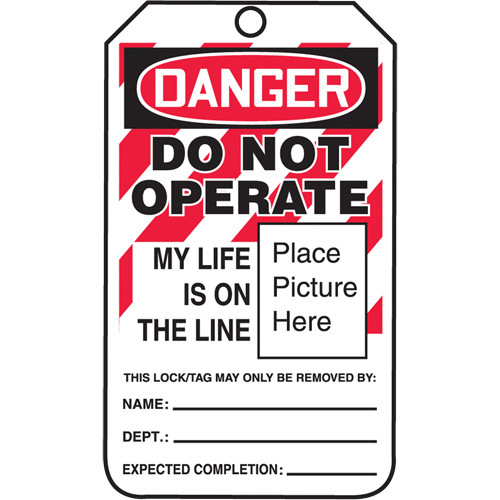 &eacute;tiquettes de verrouillage Do Not Operate Danger, Papier cartonn&eacute;, 3-1/4" la x 5-3/4" h, Anglais Waymarc Industries Inc