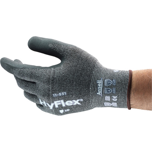 Hyflex&reg; Cut-Resistant Coated Glove, 6, Nitrile Coating, 18 Gauge, Nylon Shell Waymarc Industries Inc