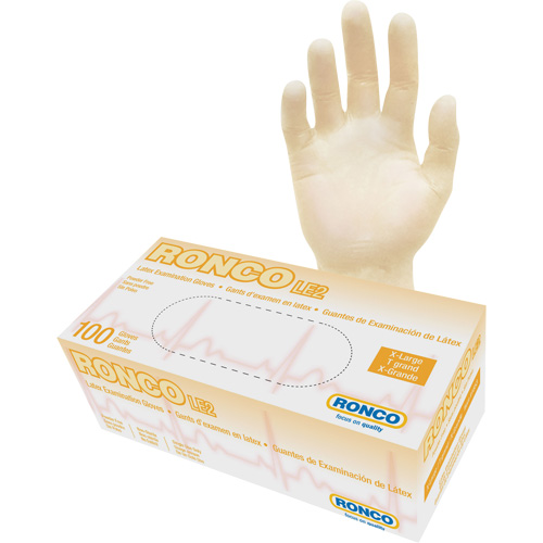 Disposable Gloves, X-Large, Latex, 4-mil, Powder-Free, Natural, Class 2 Waymarc Industries Inc