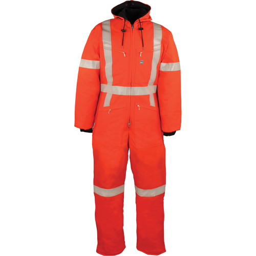 Reflective Insulated Coveralls, Small, Orange Waymarc Industries Inc