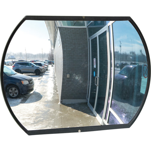 Roundtangular Convex Mirror with Bracket, 20" H x 30" W, Indoor/Outdoor Waymarc Industries Inc