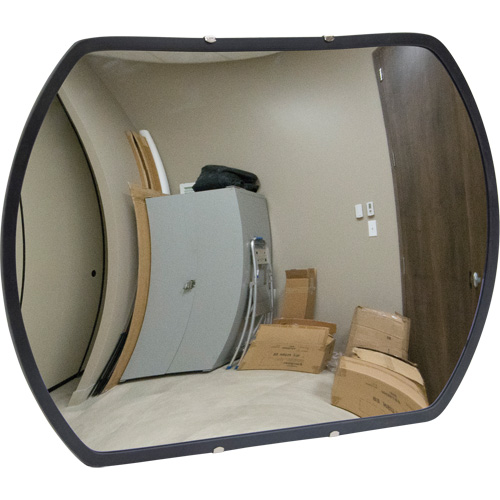 Miroir convexe rectangulaire/rond avec support, 24" h x 36" la, Int&eacute;rieur/Ext&eacute;rieur Waymarc Industries Inc