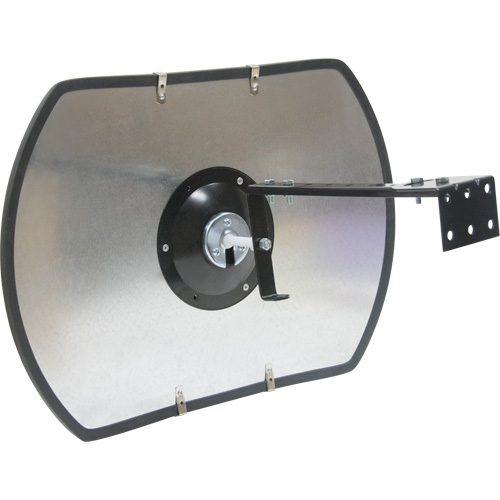 Miroir convexe rectangulaire/rond avec support, 24" h x 36" la, Int&eacute;rieur/Ext&eacute;rieur Waymarc Industries Inc
