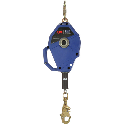 Cordage de s&eacute;curit&eacute; autor&eacute;tractable avec verrouillage intelligent, 20', Acier galvanis&eacute;, Pivotant Waymarc Industries Inc