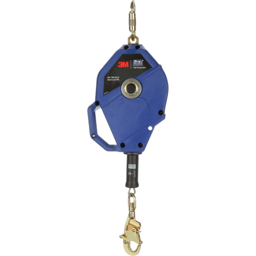 Cordage de s&eacute;curit&eacute; autor&eacute;tractable avec verrouillage intelligent, 50', Acier galvanis&eacute;, Pivotant Waymarc Industries Inc