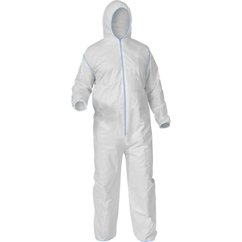 Protective Coveralls, Medium, White, Microporous Waymarc Industries Inc