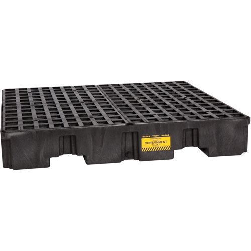 Palette de confinement des d&eacute;versements, Capacit&eacute; de d&eacute;versement 66 gal. US, 51,5'' x 51,5'' x 8" Waymarc Industries Inc