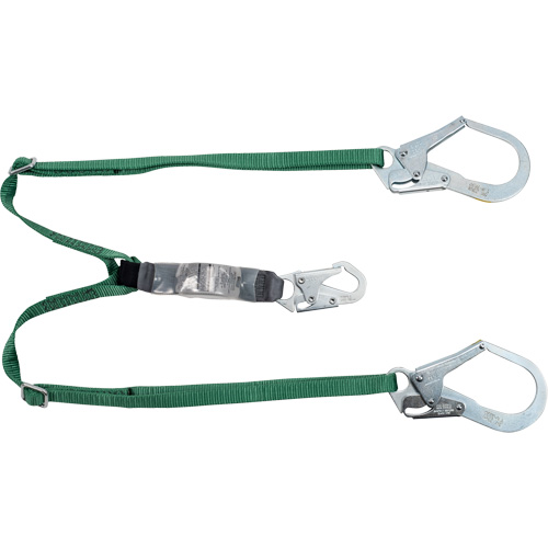 V-Series Lanyard, 6', Rebar Hook Center, Snap Hook Leg Ends, Polyester Waymarc Industries Inc