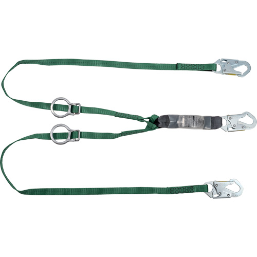 V-Series Lanyard, 3', Rebar Hook Center, Snap Hook Leg Ends, Polyester Waymarc Industries Inc