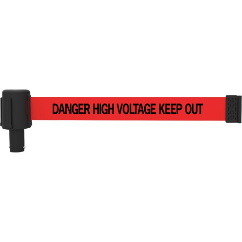 Cassettes de banni&egrave;re PLUS, Danger High Voltage Keep Out, 15', Ruban Rouge Waymarc Industries Inc