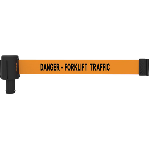 PLUS Banner Cassette, Danger - Forklift Traffic, 15', Orange Tape Waymarc Industries Inc