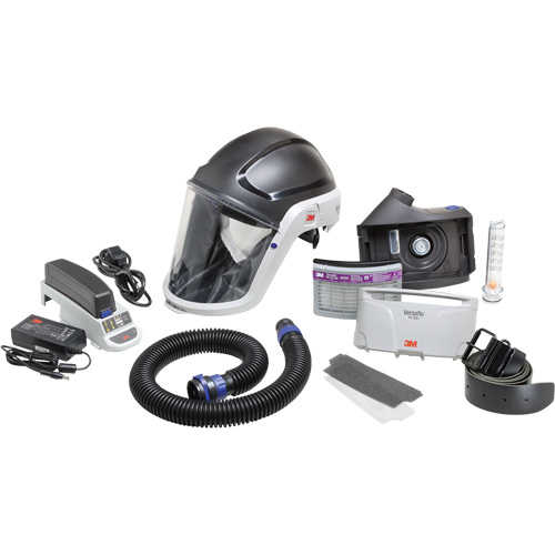 Ensemble APR &agrave; &eacute;puration d'air motoris&eacute; pour industrie lourde Versaflo, Capuchon & visi&egrave;re, Pile Lithium-ion Waymarc Industries Inc