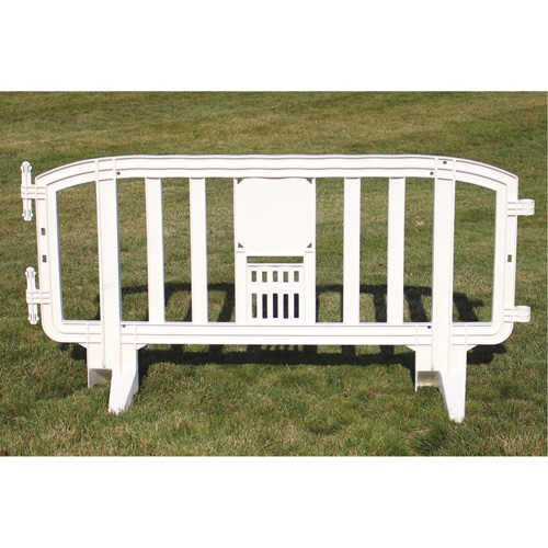 Movit Barricade, Interlocking, 78" L x 39" H, White Waymarc Industries Inc
