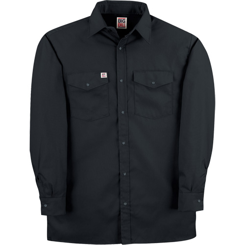 Chemise de travail en tissu crois&eacute; avec boutons-pression, Hommes, Moyen (grande taille), Noir Waymarc Industries Inc