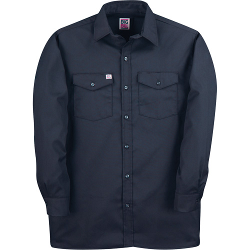 Chemise de travail &agrave; manches longues en tissu crois&eacute;, Hommes, Moyen (grande taille), Bleu marine Waymarc Industries Inc