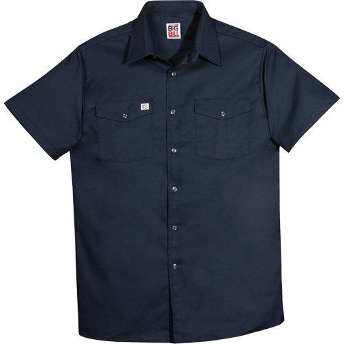 Chemise de travail &agrave; manches courtes en tissu crois&eacute;, Hommes, 4T-Grand, Bleu marine Waymarc Industries Inc