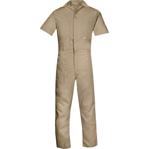 Short-Sleeved Coveralls, Men's, Tan, Size Medium (Tall) Waymarc Industries Inc