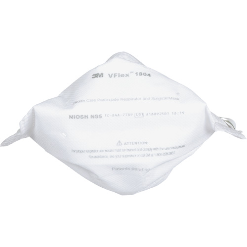 Respirateur et masque chirurgical VFlex contre les particules en sant&eacute;, N95, Certifi&eacute; NIOSH Waymarc Industries Inc
