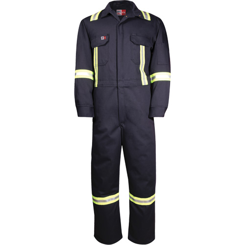 Westex UltraSoft&reg; Deluxe Coveralls with Reflective Material, Size 36 (Tall), Navy Blue, 8.7 cal/cm² Waymarc Industries Inc