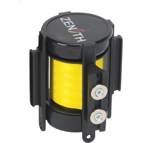 Magnetic Tape Cassette for Build-Your-Own Crowd Control Barrier, Attention ne pas entrer, 7', Yellow Tape Waymarc Industries Inc