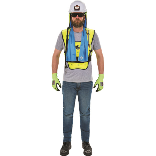 Veste refroidissante &agrave; &eacute;vaporation s&egrave;che &eacute;conomique Chill-Its 6687, Grand/T-Grand, Jaune lime haute visibilit&eacute; Waymarc Industries Inc