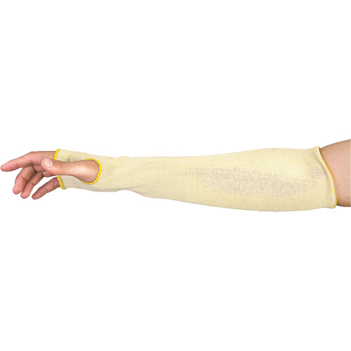Contender Cut-Resistant Sleeves, Aramid, 18", ASTM ANSI Level A4/EN 388 Level 5, Beige Waymarc Industries Inc