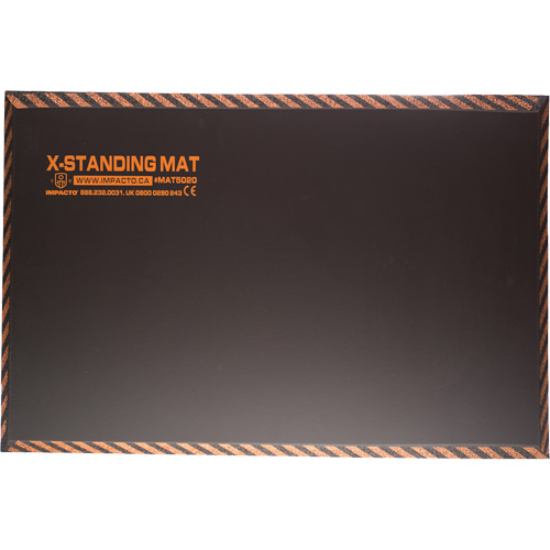 Anti-Fatigue Standing Mat, Smooth, 16" x 28" x 1", Black, Rubber Waymarc Industries Inc